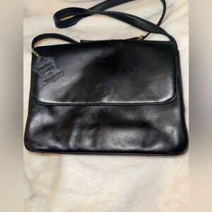 Black Soft Genuine Leather Handbag Bag
